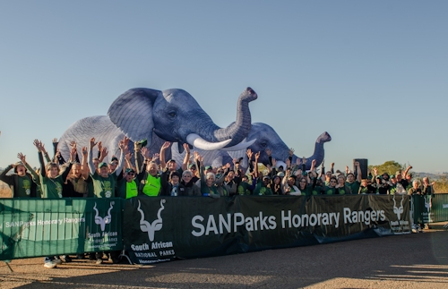 Members of the SANParks Honorary Rangers in action at their water point duirng Comrades 2024. Photo Carolien du Plessis