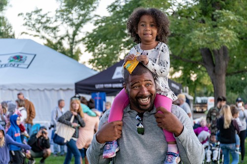 family at festival