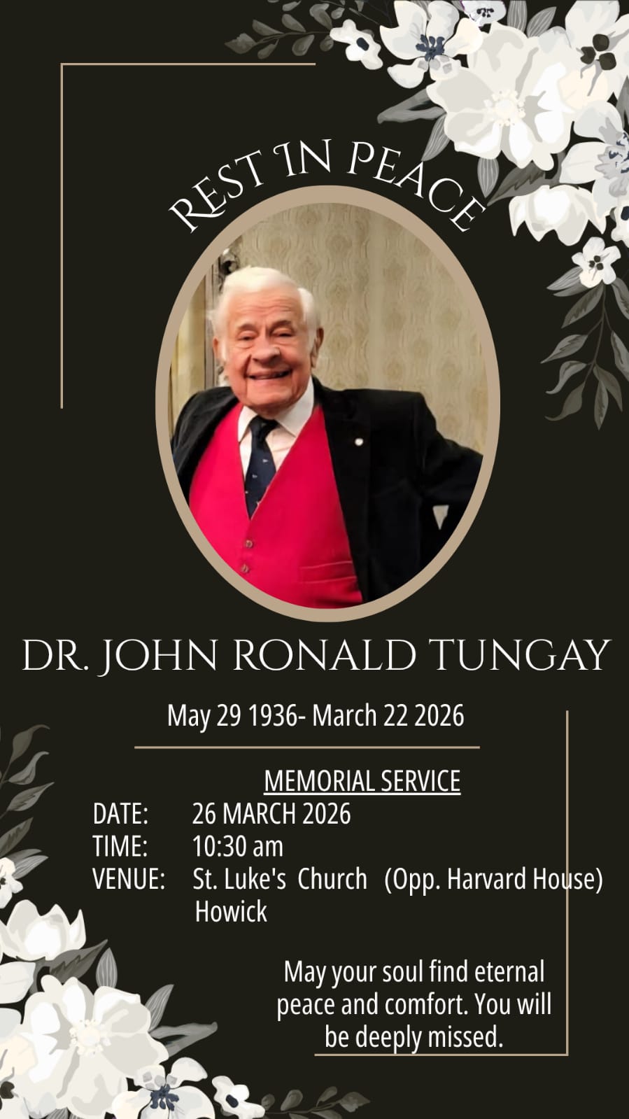 john tungay 22 march 2026