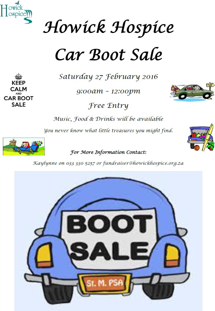 howick hospice car boot sale poster